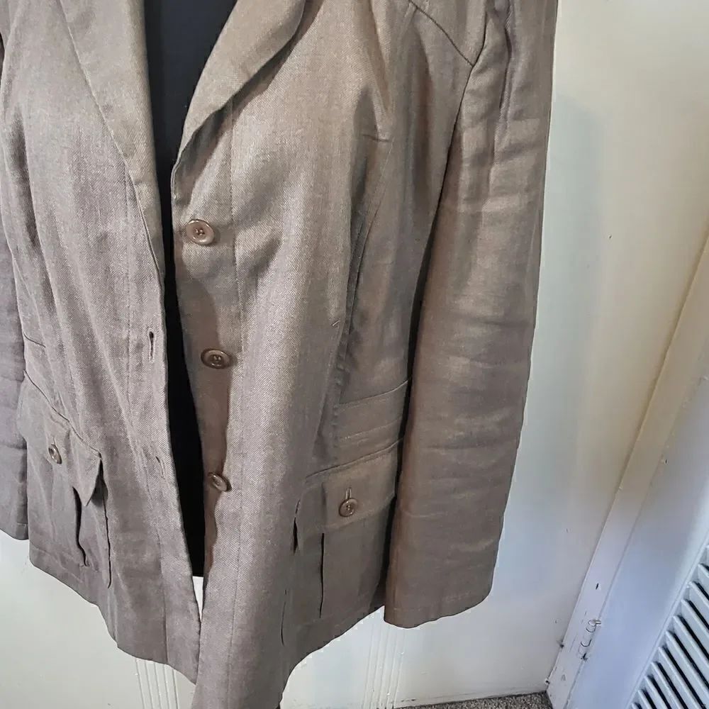 Talbots Linen Silk Blend Jacket - Picture 7 of 10
